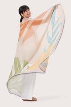 By The Sea Bali Side view of the Savaya Sarong showcasing its fluid drape and lightweight feel