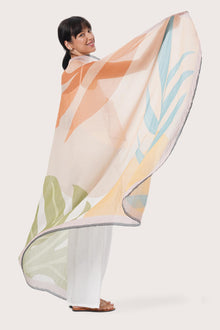 By The Sea Bali Side view of the Savaya Sarong showcasing its fluid drape and lightweight feel