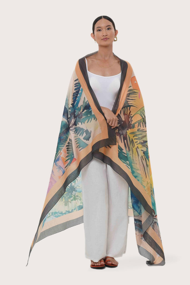 Savaya Sarong in Summer Paint with an effortless resortwear silhouette