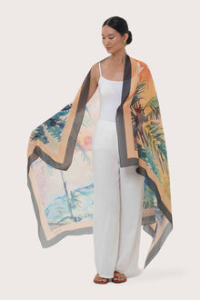 Resort styling featuring the Savaya Sarong in Summer Paint