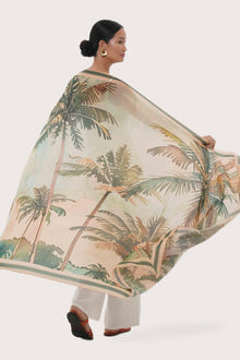 Resort styling featuring the Savaya Sarong in Sunset Palm