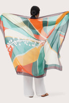 By The Sea Bali Lightweight fabric and multicolor print detail featuring the Tropical Breath botanical motif