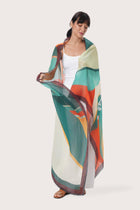 By The Sea Bali Savaya Sarong in Tropical Breath Multicolor featuring a vibrant tropical botanical print