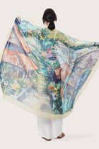 By The Sea Bali Lightweight Savaya Sarong Village Vibe Multicolor print detail on the Savaya Sarong