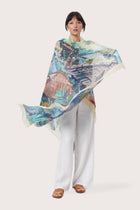 By The Sea Bali Women's Savaya Sarong in Village Vibe Multicolor styled for effortless resort dressing, worn as an elegant wrap silhouette
