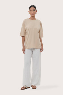 By The Sea Bali Serva Loose T-Shirt in Pastel Yellow featuring a relaxed silhouette and effortless resort style
