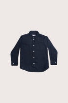 Shio Long Sleeves Linen Shirt in Navy designed for effortless coastal elegance