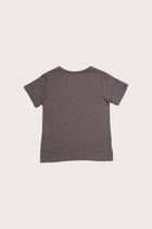 Classic back view of the Short Sleeve V-neck T-shirt in Brown