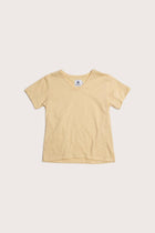 By The Sea Bali Short Sleeve V-neck T-shirt in Light Yellow with a relaxed everyday silhouette