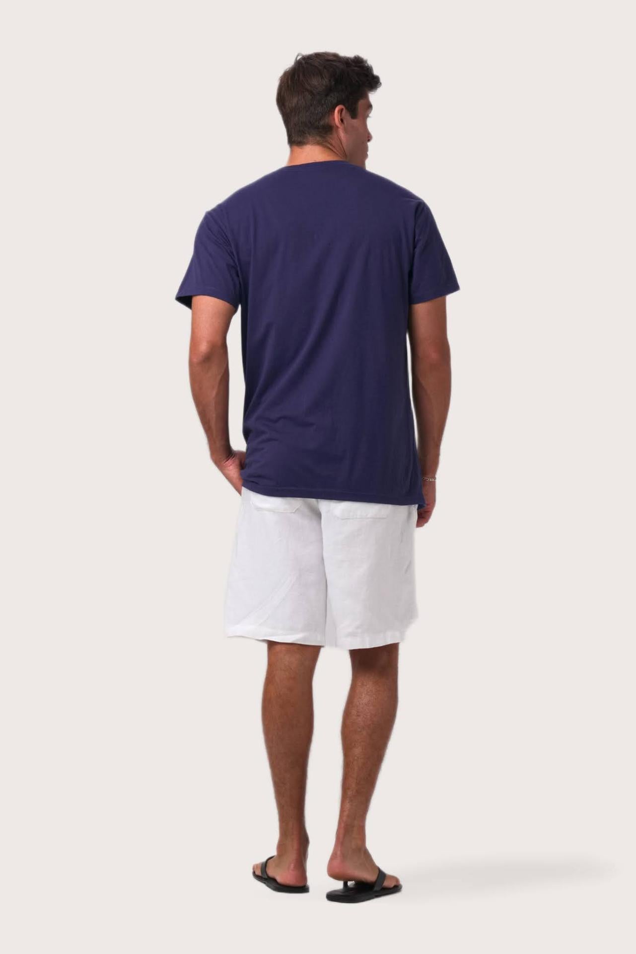 Back view of the By The Sea Bali Skala T-Shirt Dark Purple – clean tailoring and refined craftsmanship