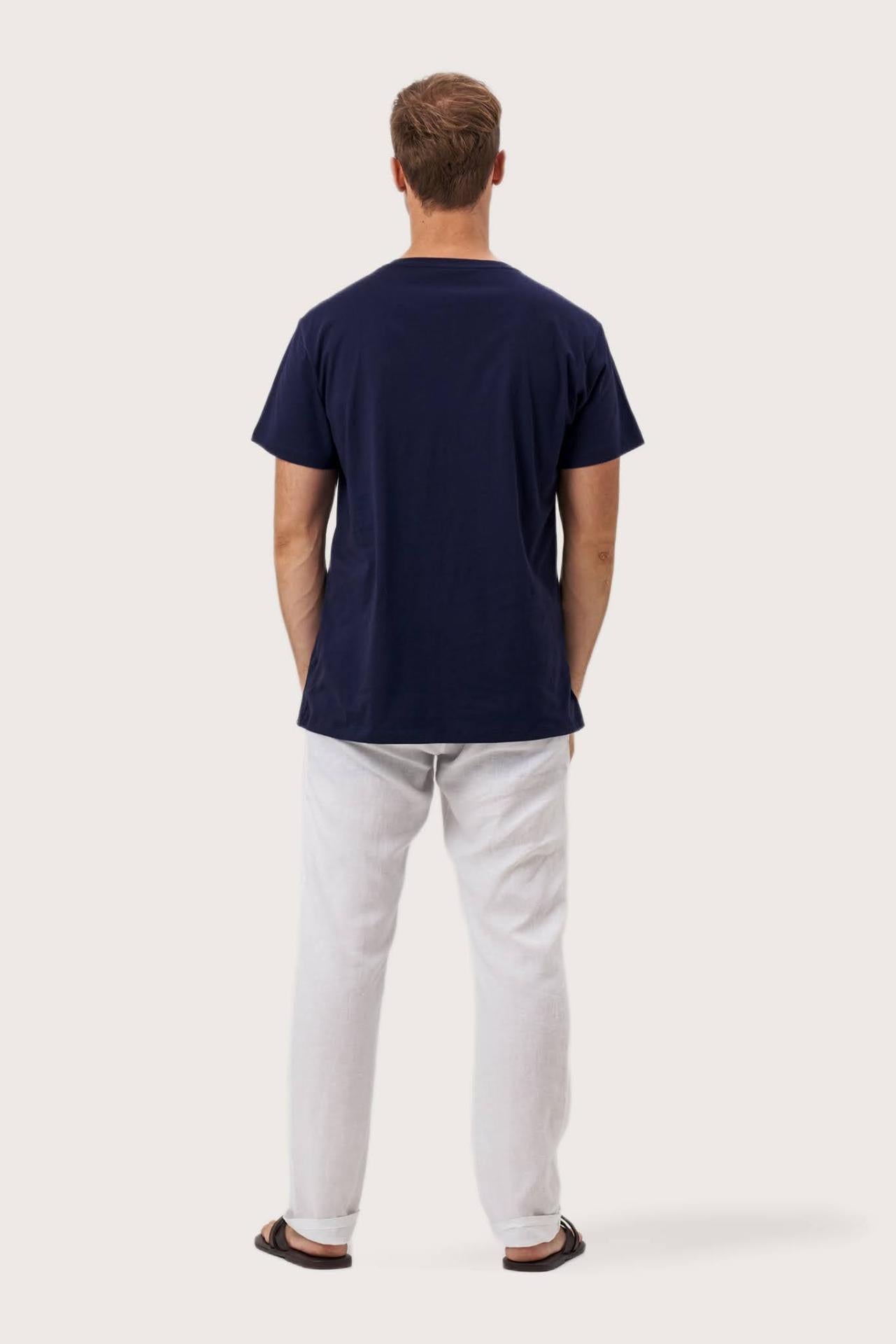Back view of the By The Sea Bali Skala T-Shirt Les Bleus – clean tailoring and refined craftsmanship