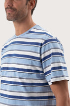 Striped cotton T-shirt Blue Mix