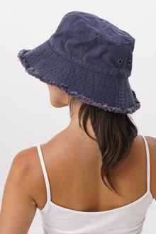 Back view of Sunday Bucket Hat Navy showcasing clean and versatile styling