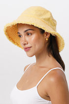 Sunday Bucket Hat in Yellow with a relaxed resort-inspired silhouette