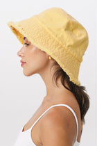 Classic yellow bucket hat with effortless resort-inspired appeal