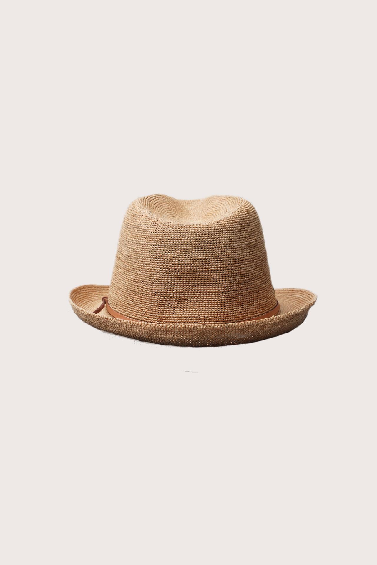 Back view of the Sunset Hat showcasing artisanal craftsmanship and effortless vacation style