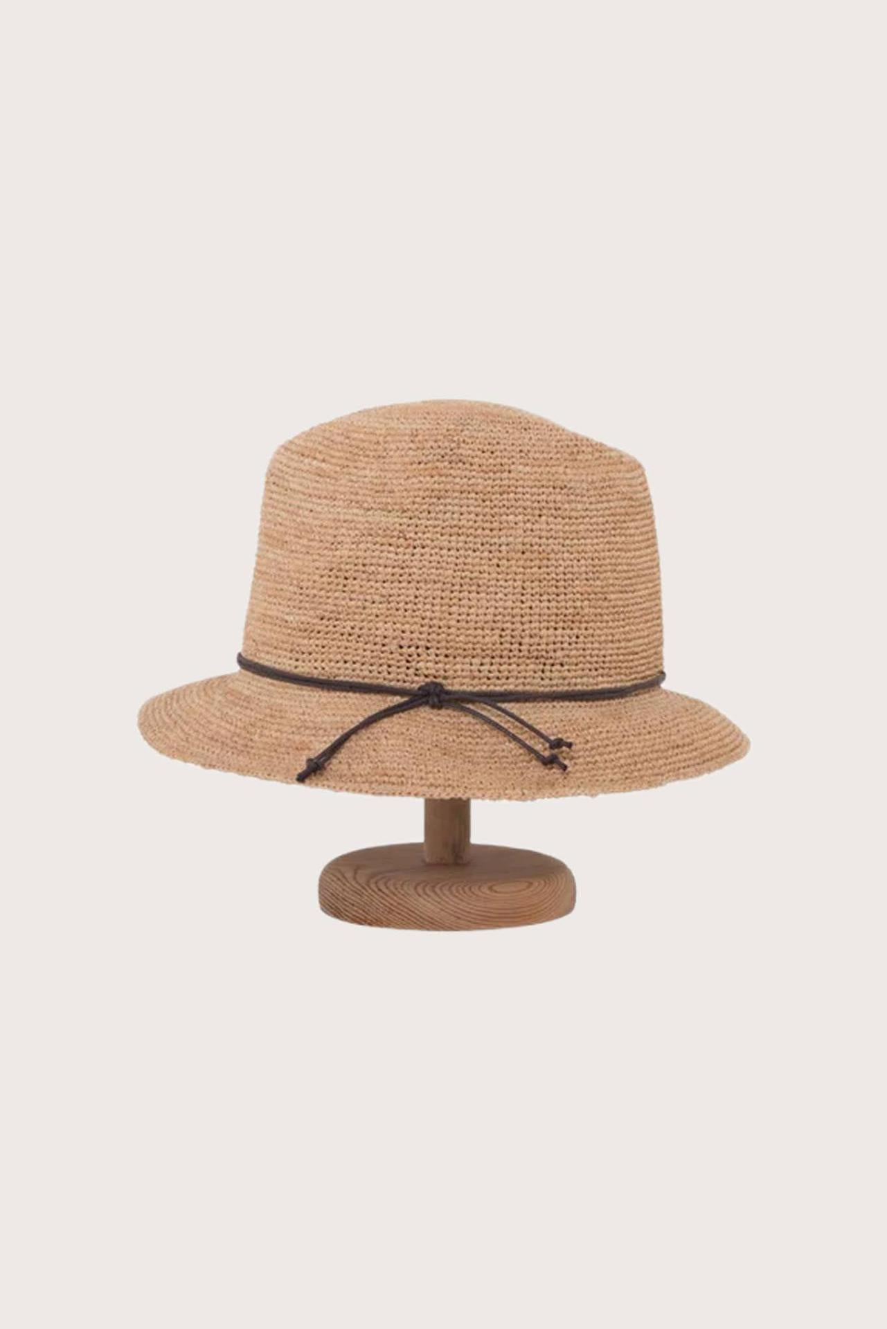 Back view of the Tropic Hat showcasing artisanal craftsmanship and effortless coastal style