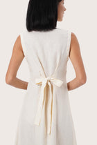 By The Sea Bali Premium linen fabric detail highlighting the Veria Linen Dress