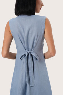 By The Sea Bali Premium linen fabric and Tailored detail highlighting the Veria Linen Dress
