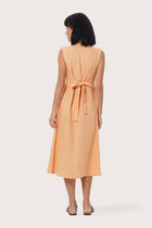 By The Sea Bali Back view of the Veria Linen Dress in Orange