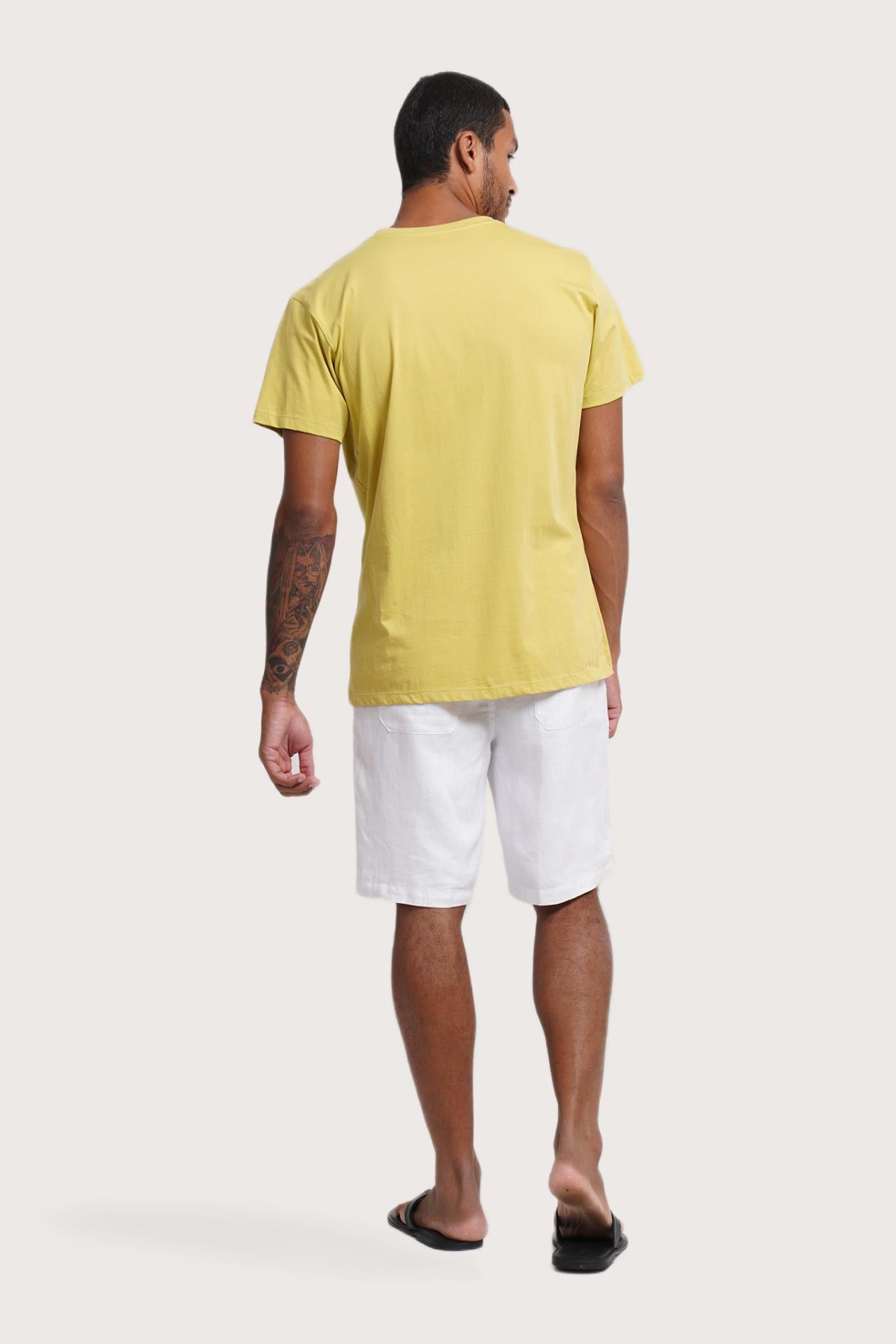 Back view of the By The Sea Bali Watu T-shirt Bali Palm – clean tailoring and refined craftsmanship