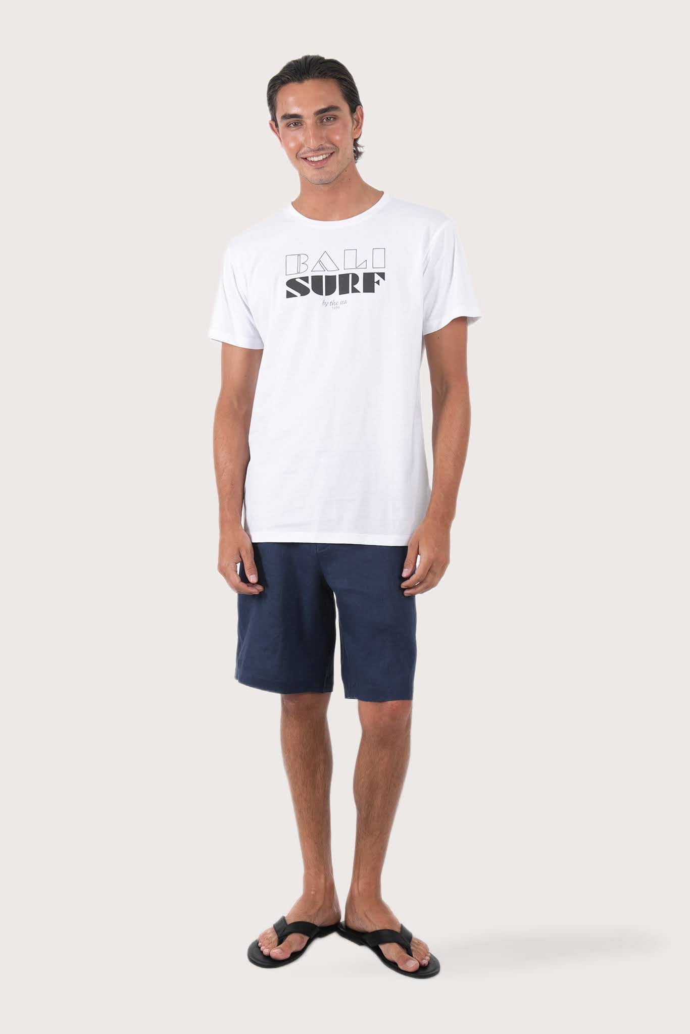 By The Sea Bali Watu T-shirt Bali Surf – refined men's resort tee with a relaxed, contemporary silhouette