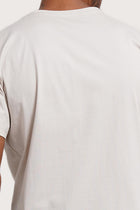 Back detail of the Watu T-shirt Canggu in Cream by By The Sea Bali – premium stitching and artisan quality