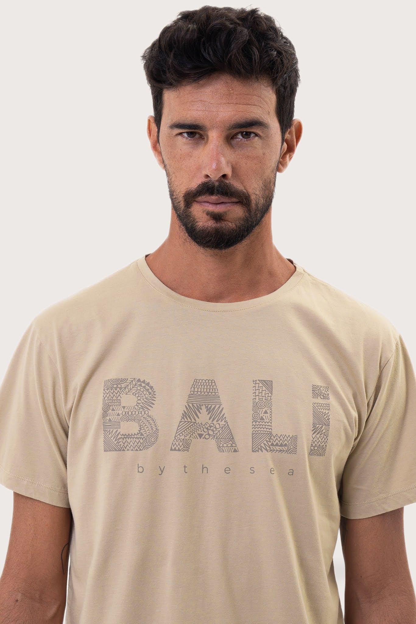 Close-up of the Watu T-shirt Choux by By The Sea Bali – exceptional fabric quality and texture