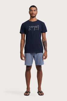 By The Sea Bali Watu T-shirt Ubud in Navy – refined men's resort tee with a relaxed, contemporary silhouette