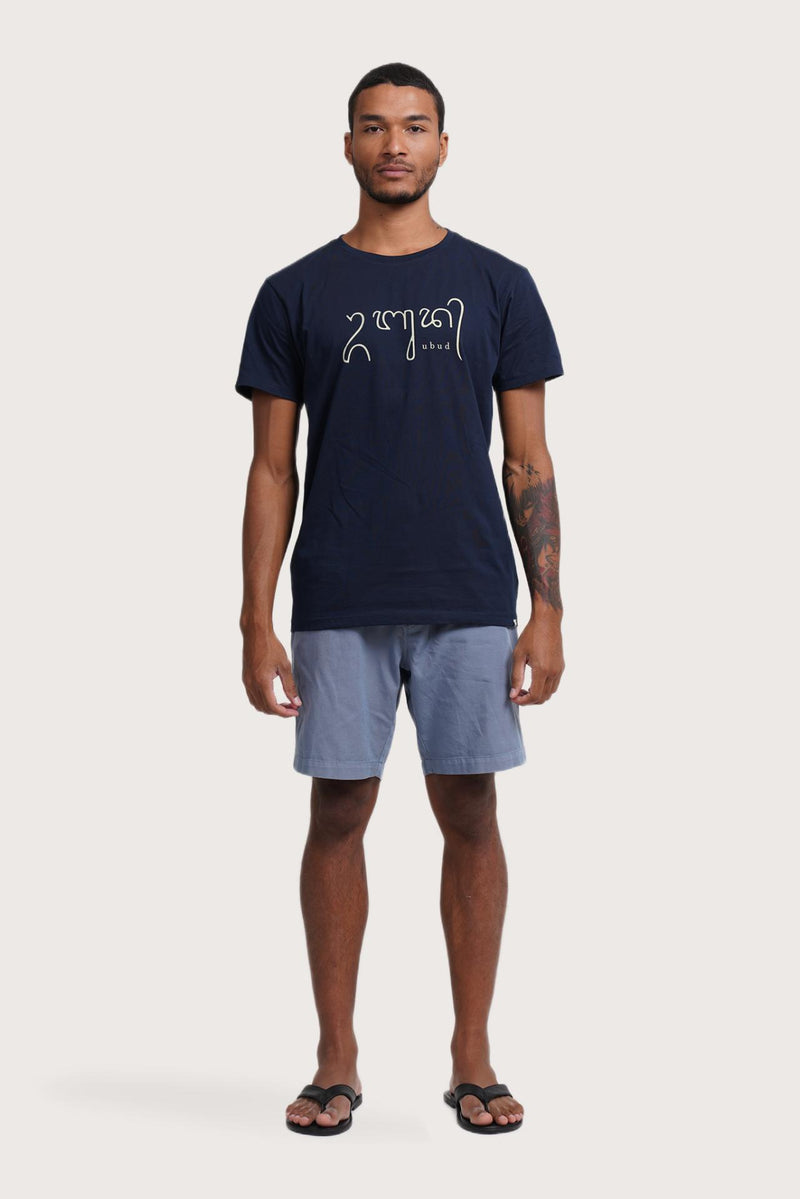 By The Sea Bali Watu T-shirt Ubud in Navy – refined men's resort tee with a relaxed, contemporary silhouette