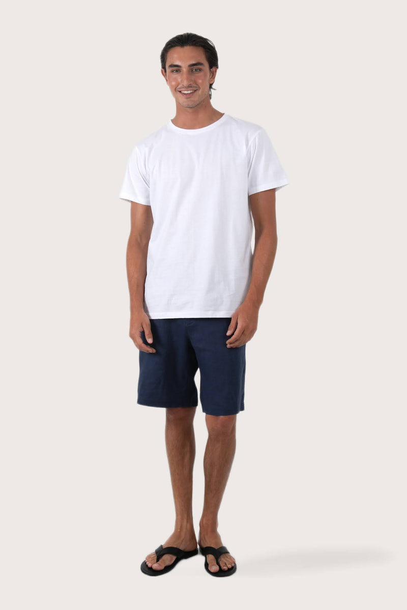 By The Sea Bali Watu T-shirt "Work Less" Graphic – refined men's resort tee with a relaxed, contemporary silhouette
