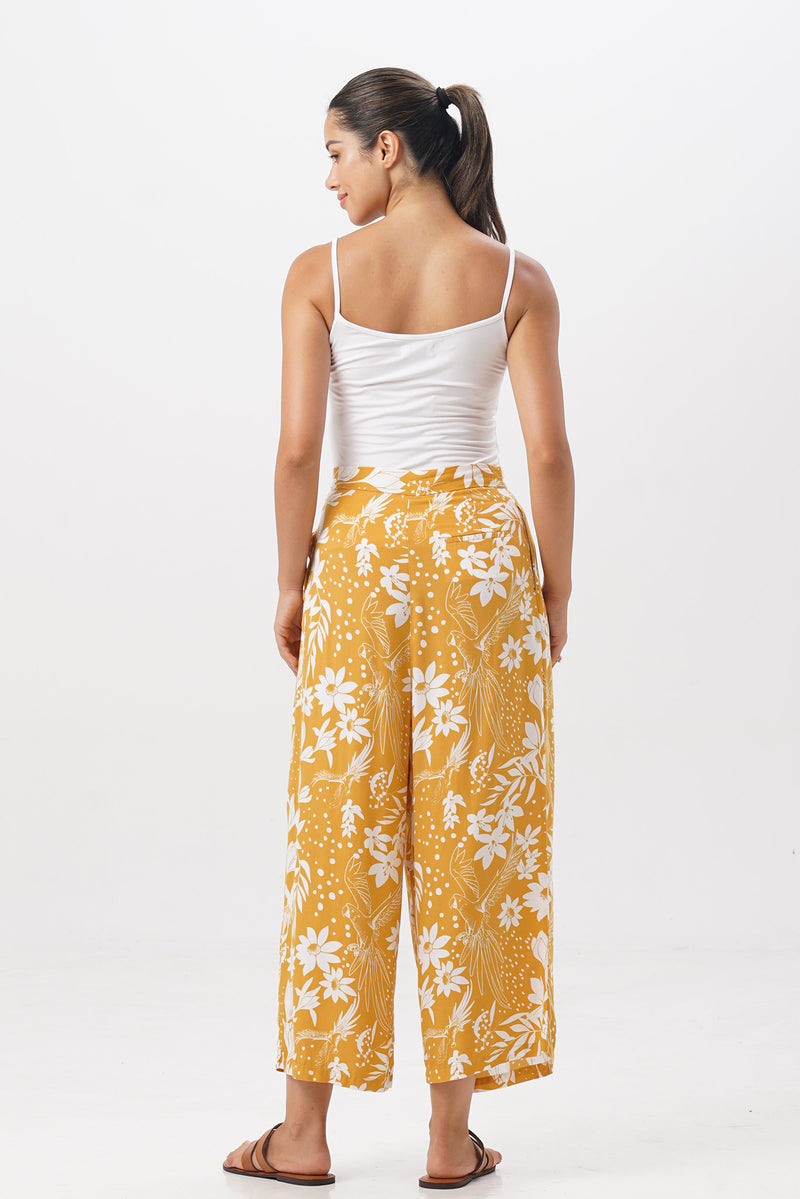 Palazzo Wrapped Pants Bali Parrots Canalia