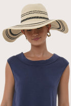 Detailed view of the Zelda Hat wide brim designed for elevated sun protection and elegance