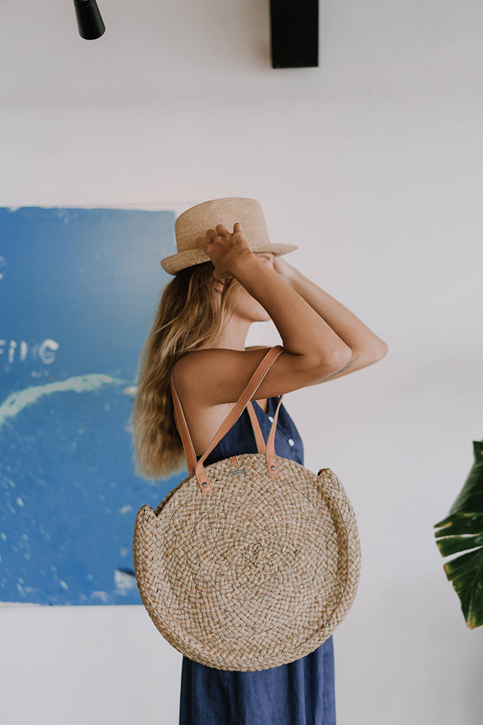 By The Sea Bali Straw Round Bag