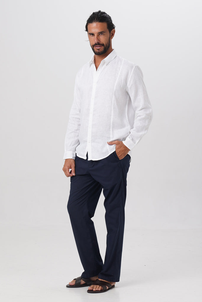 Moreno Linen Shirt White