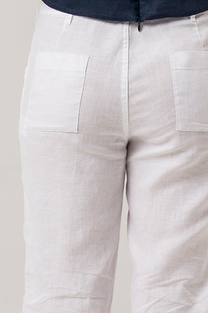 Chiara Linen Pants White - By The Sea Bali