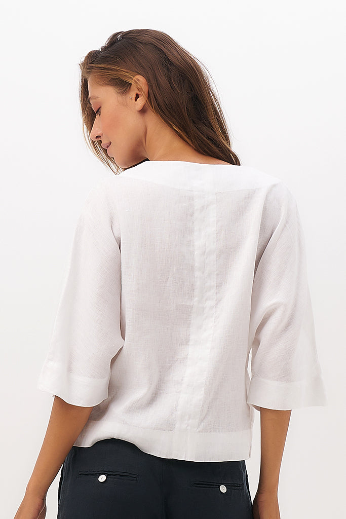By The Sea Bali Niley Linen Top 