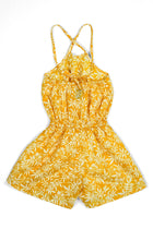Back view of Kids Jumpsuit Bambu Gialla with an effortless and comfortable fit
