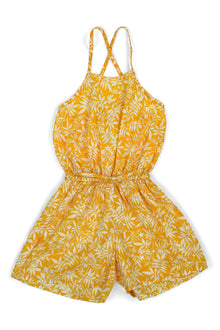 Kids Jumpsuit Bambu Gialla featuring a relaxed silhouette and vibrant tropical charm