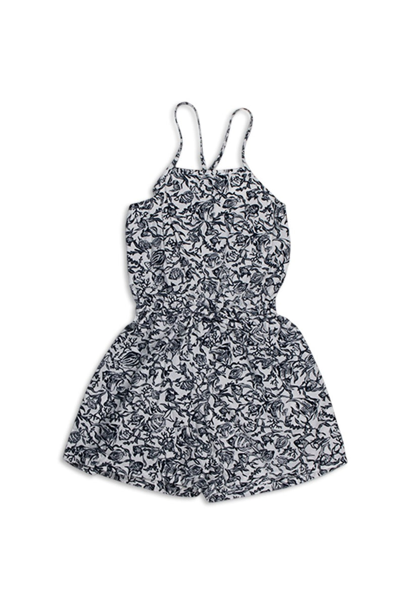 Back view of Kids Kuro Sakana Jumpsuit with an effortless and comfortable fit