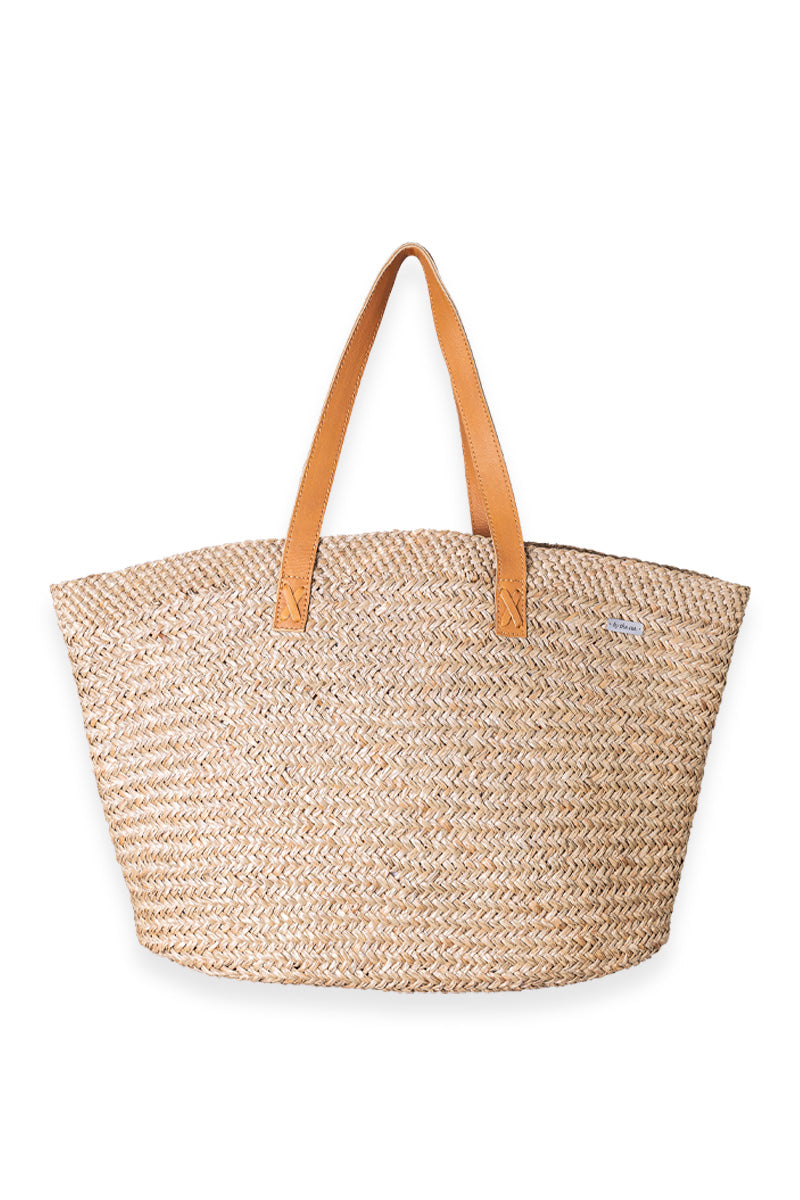 By The Sea Bali Natural Straw Tote Bag featuring a spacious design and timeless resort elegance